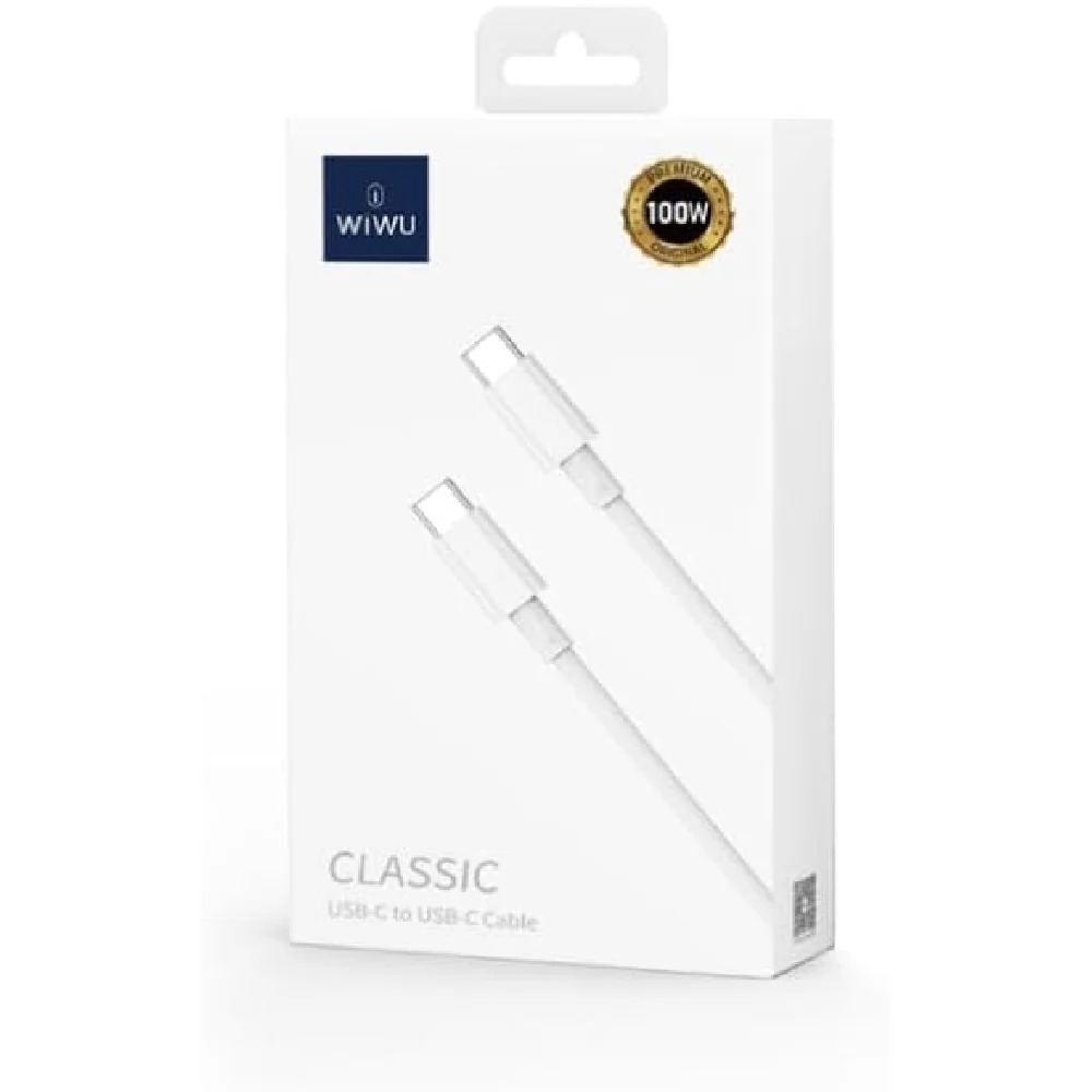 WIWU Classic 100W Type-C To Type-C Charging Cable 1.2m White - Image 7