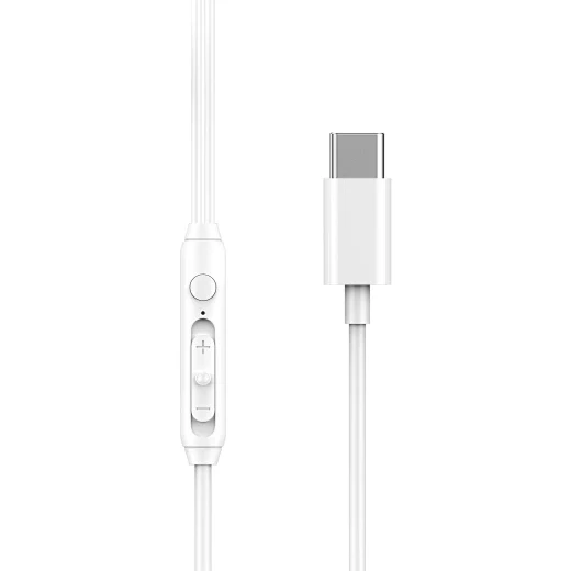 WiWU Wired USB Type-C Earbuds, EB314, White - Image 3
