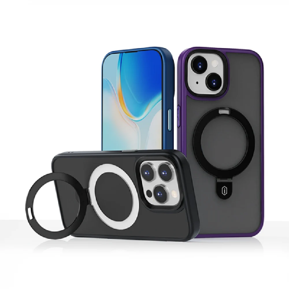 WiWU Magnetic Premium Phone Case with Alloy Stand for iPhone 15 Pro Black - Image 7